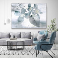 In Love With Spring Rustic Flowers Art Embellished Giclee on Canvas 40H X 60W