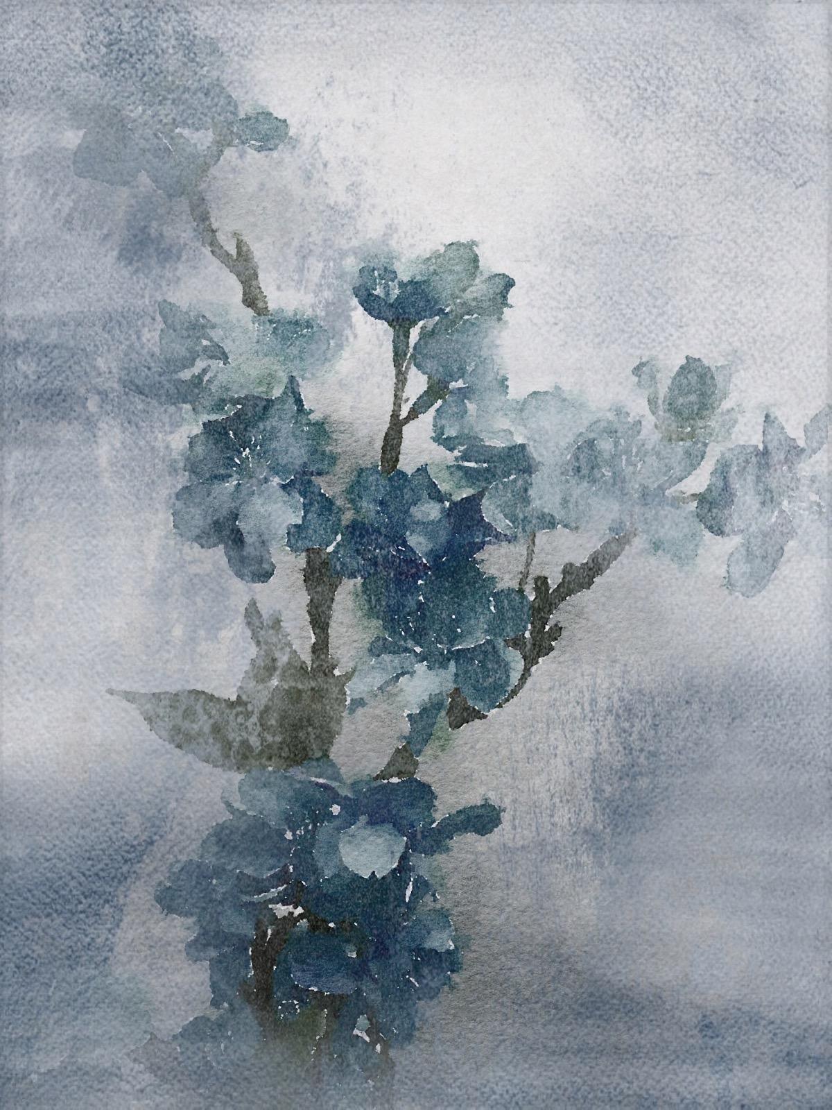 Beyond Blue 2, Rustic Flowers Painting Embellished Giclee on Canvas 40w X 60h

State-of-the-art HAND EMBELLISHED ∽ MUSEUM QUALITY ∽ DISPLAY READY Giclee Reproduction
Each limited edition Giclee is hand embellished by the artist, making it one of a