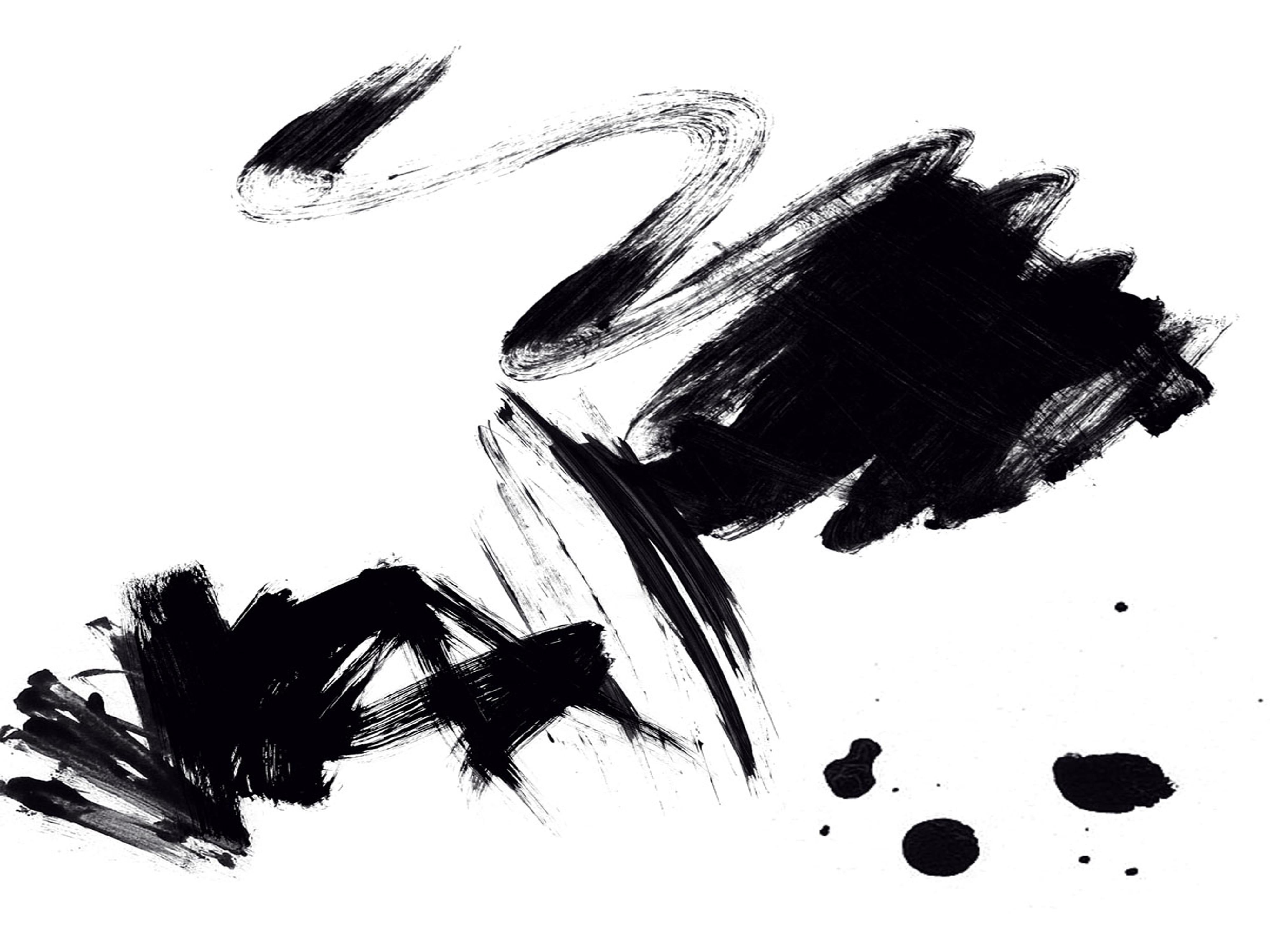 Abstract Painting de Irena Orlov - Negro Blanco Minimalista Pintura Arte sobre Lienzo Textura Giclee 45 x 72 pulgadas