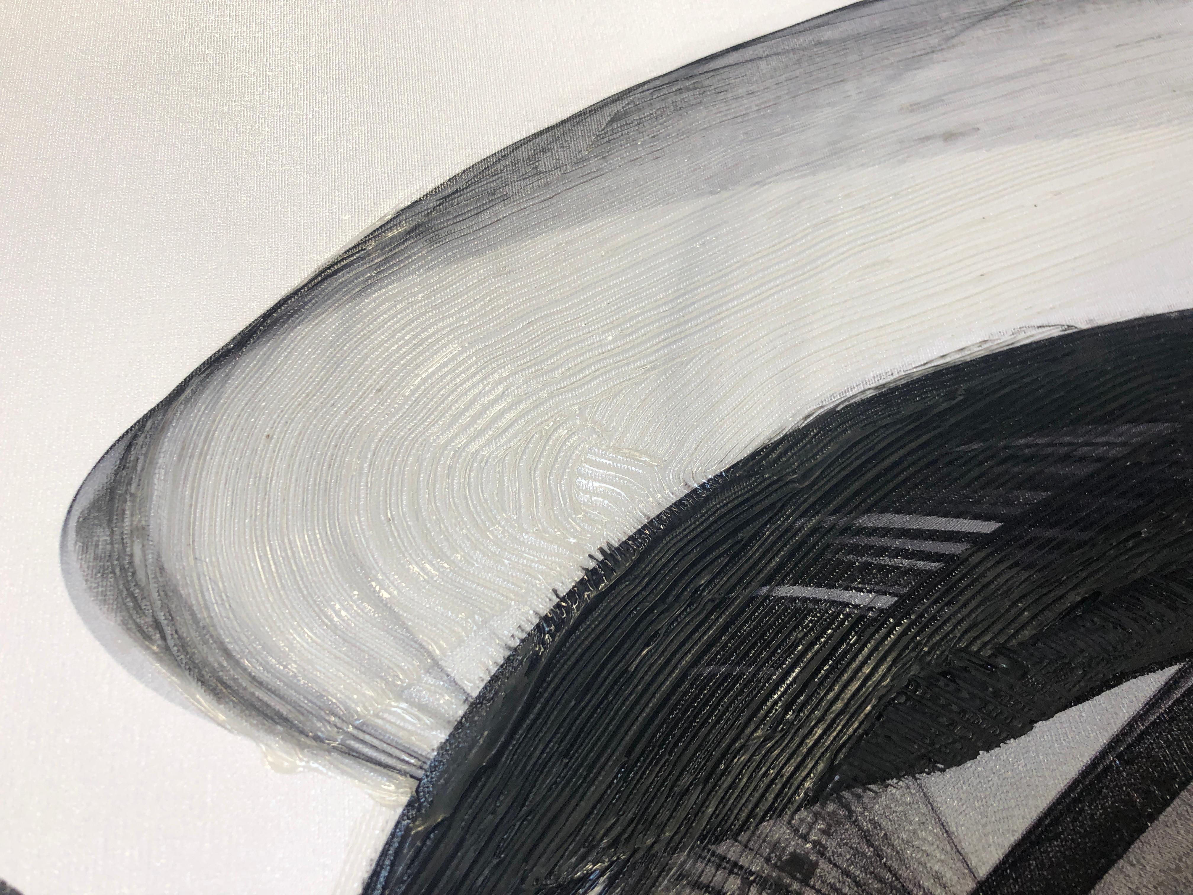 Pittura astratta BLACK TIE, tutto e di più 44x72