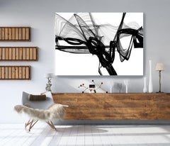 Pittura astratta BLACK TIE, tutto e di più 44x72"