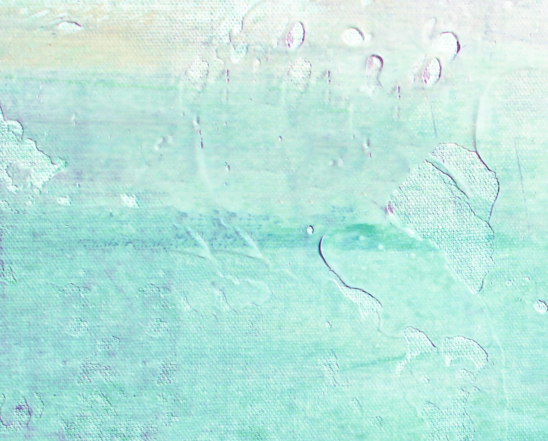 Peinture sur toile technique mixte abstraite - Paysage abstrait - 45x45