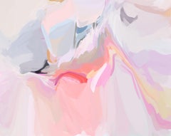 Pink Purple Interior Artwork Mixed Media Painting Canvas 40x60" The birth 2