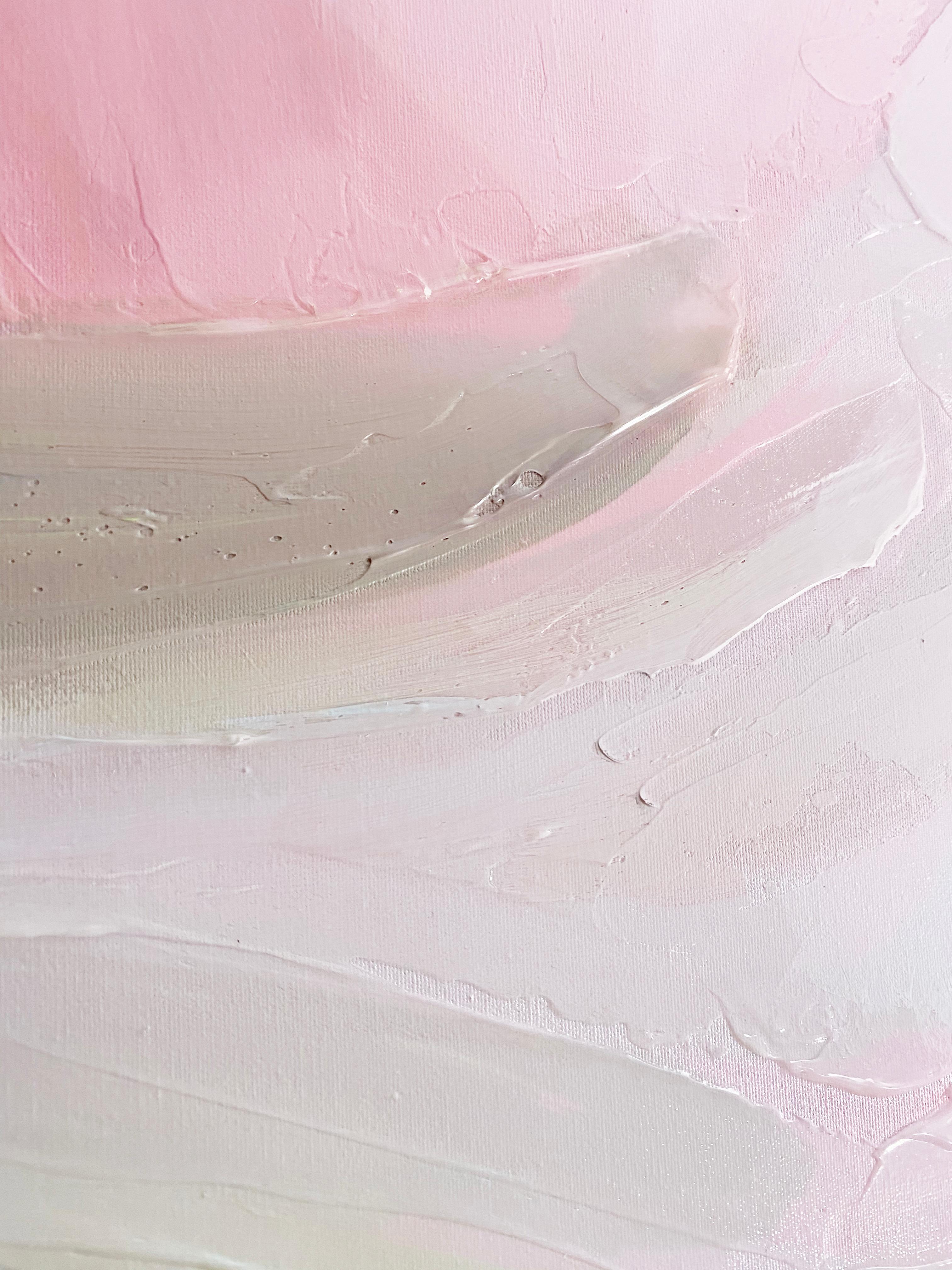 Bliss, Pittura astratta blu su tela 40x60