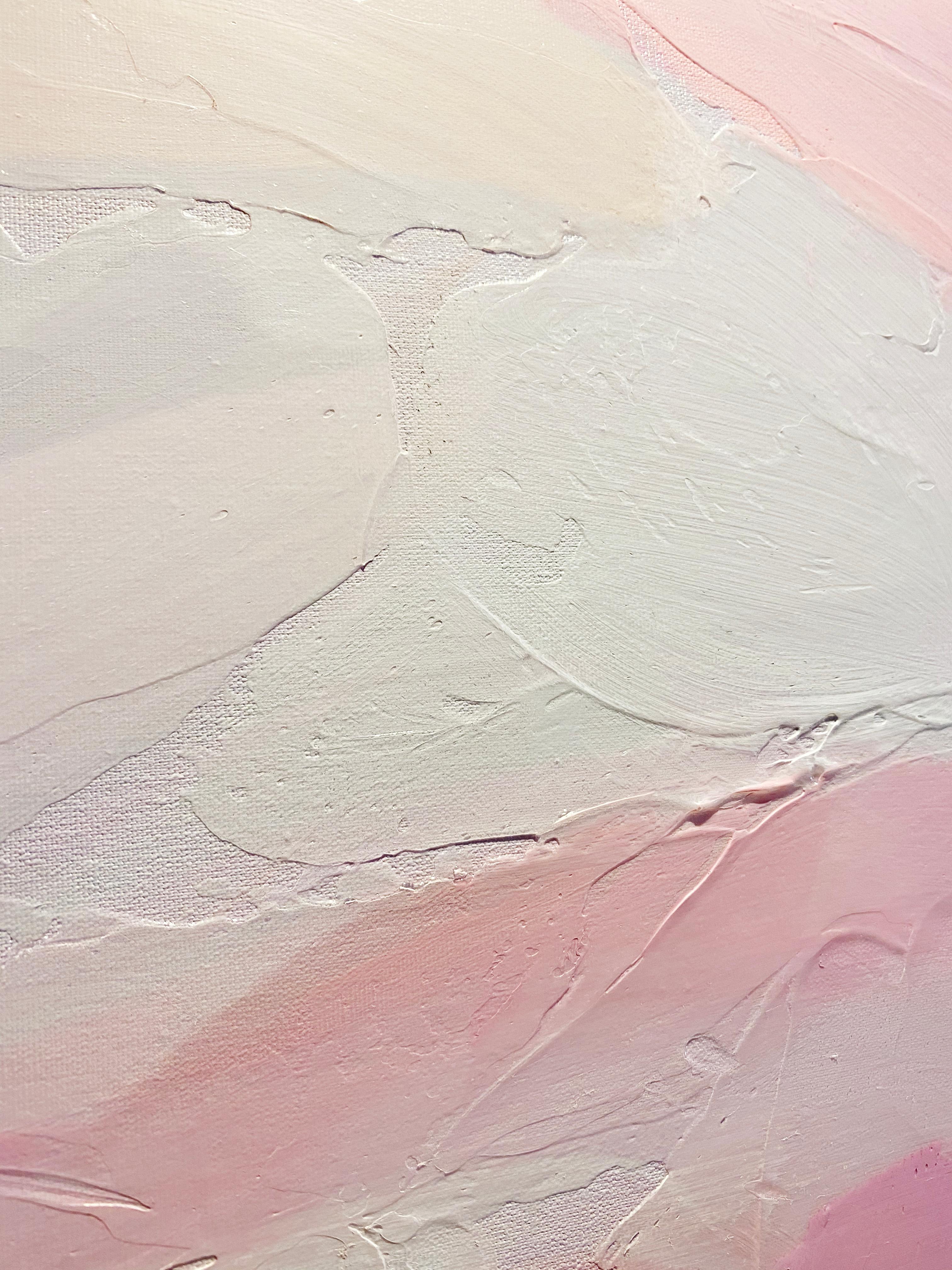 Bliss, Pittura astratta blu su tela 40x60