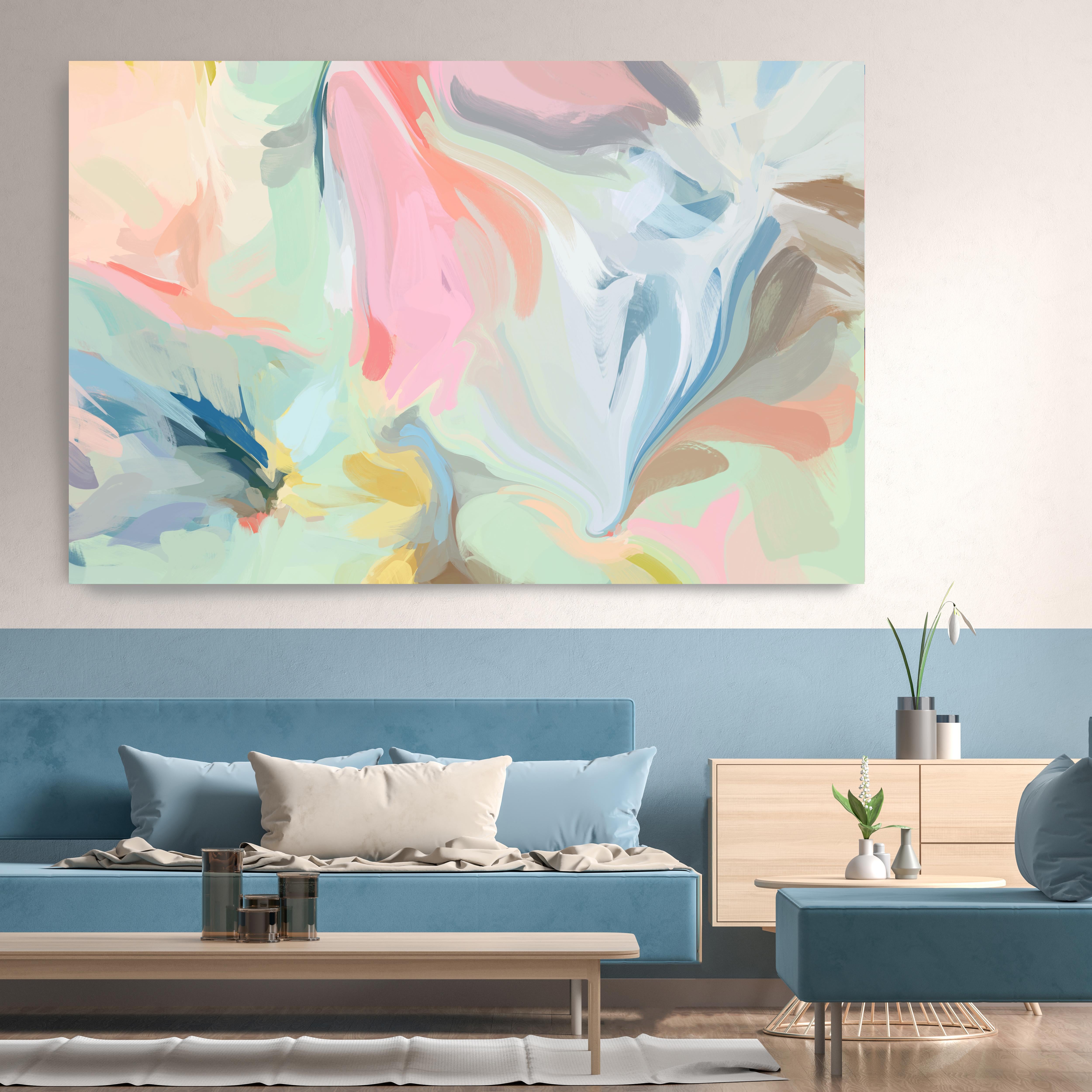 One of a kind Mixed Medium on Canvas

Artwork: Original abstract mixed media work on canvas, which combines new media - digital original hand painting, printed on canvas, then hand painted with acrylic, 3D painting, ink, acrylic gels, texturing