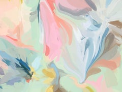 Pintura Abstracta Técnica Mixta Lienzo 40x60" Sueño Turbulento