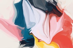 Abstract Blue Painting Mixed Media Canvas 40x60" The Open Road