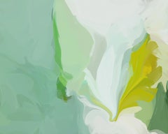 Abstract Green Abstract Painting Mixed Media Canvas 40x60" Wrapped in Steam