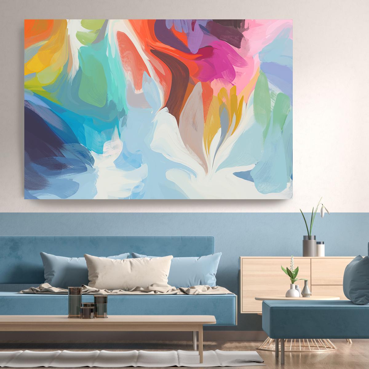 Irena Orlov Abstract Painting - Abstract Flow Colorful Painting Mixed Media 40x60" Another Self