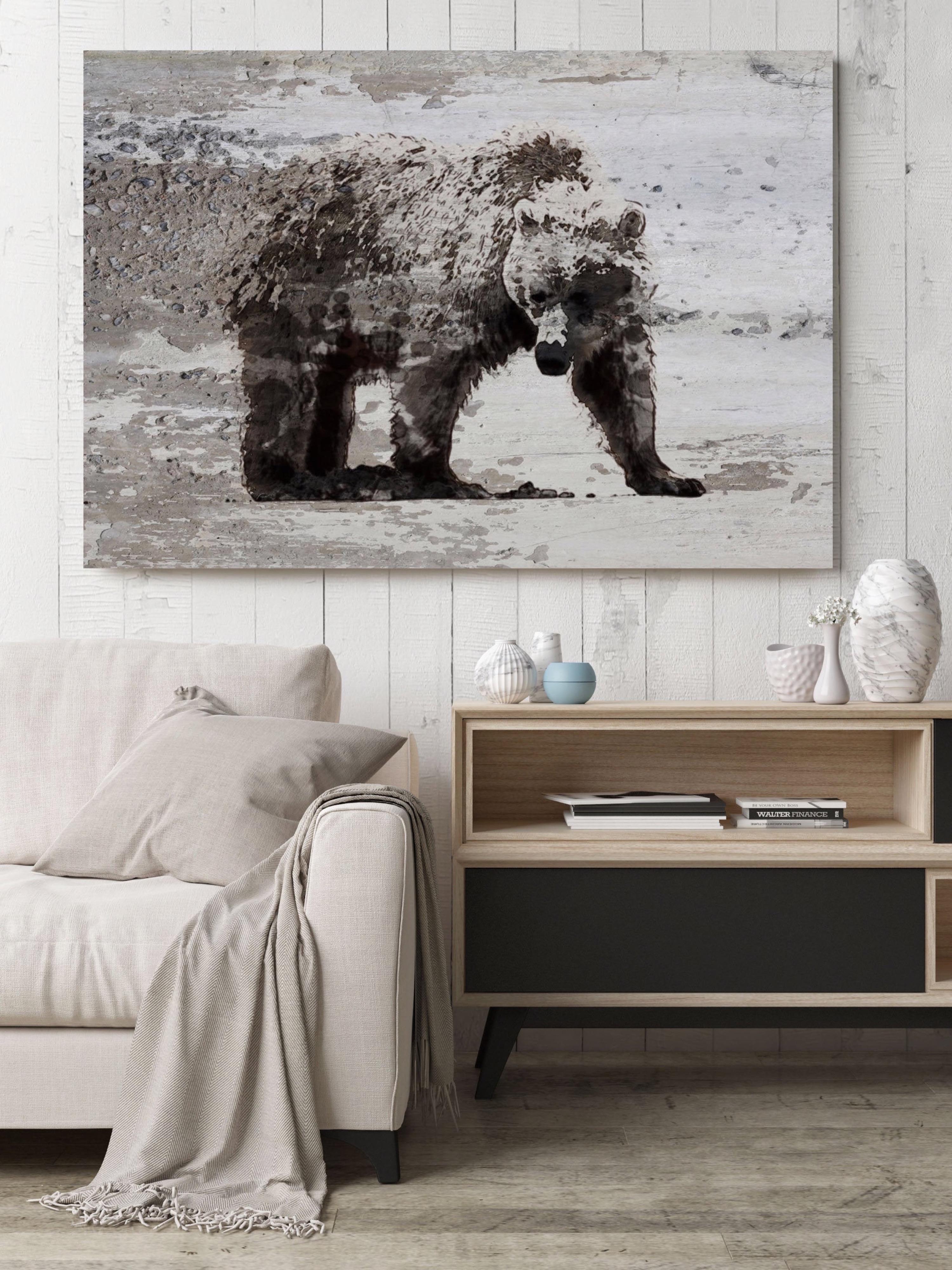 bear painting on canvas