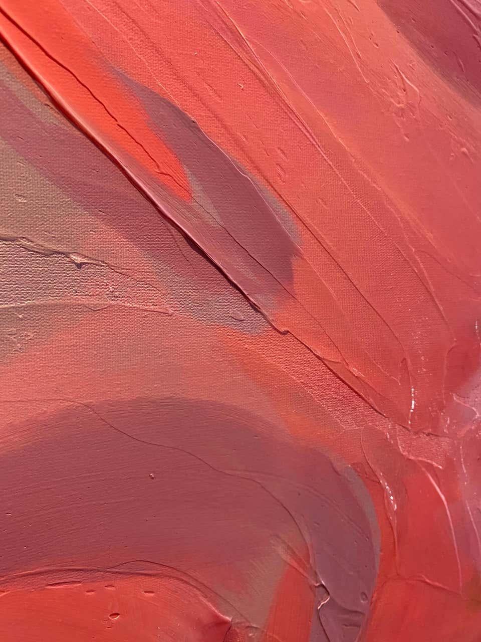 Pintura Rosa Verde Lienzo Técnica Mixta Intervalos Melódicos - Interior Painting Gris de Irena Orlov