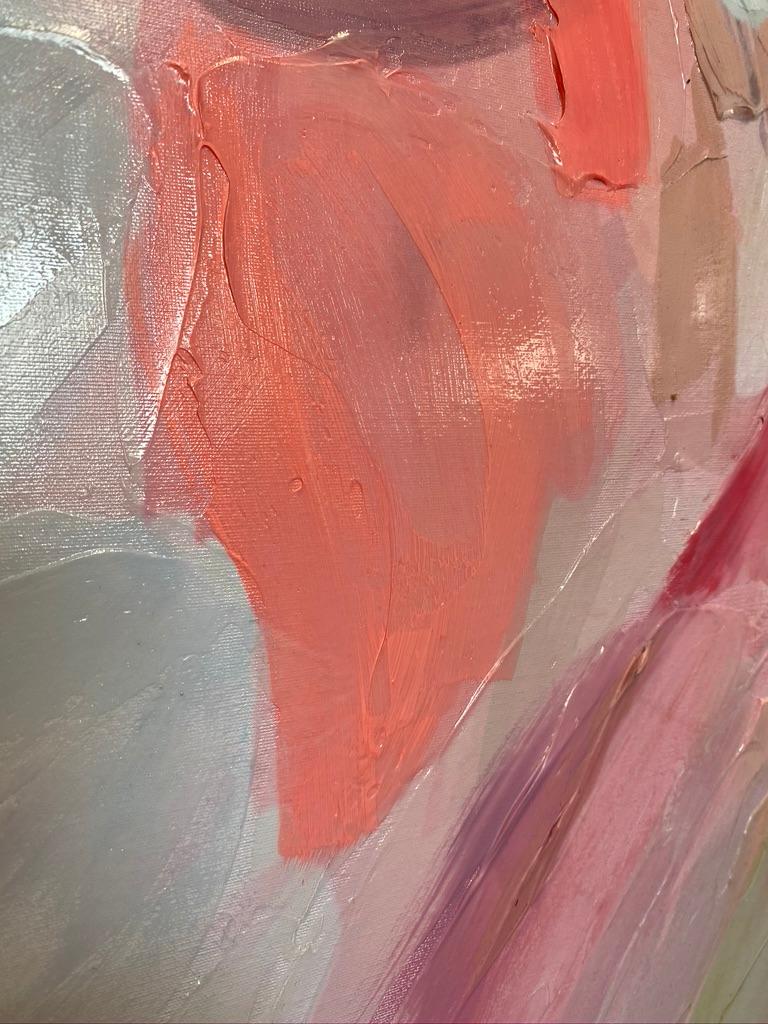 Rojo Gris Abstracto nº 7, Arte contemporáneo Técnica mixta sobre lienzo 45x45