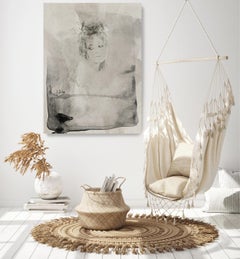 Inner Beauty, Portrait Painting Mixed Medium on Canvas 45x60"