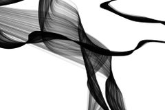 Minimalistisches Schwarz-Weiß-Gemälde in Schwarz-Weiß auf Leinwand auf Leinwand 60x45" Deep Dream