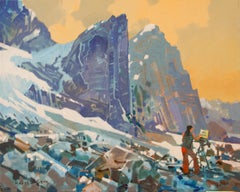 Original acrylic painting by Robert Genn  AT THE PEARL, BUGABOOS 