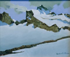 Original acrylic painting by Robert Genn FROM THE MT ASSINIBOINE TRAIL