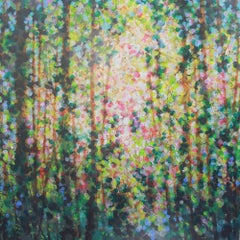 Original acrylic painting by Bev Rodin  FOREST LIGHT SERIES - EXUBERANCE