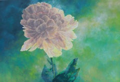 Original acrylic painting by Bev Rodin PAEONIE - SPRING