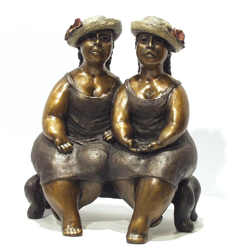 The essence of Rose-Aimée and her charming bronze sculptures is about being in the present moment. Her creative process is a celebration of life and her work radiates romantic joy. Rose-Aimée's rounded figures represent her uncanny ability to create