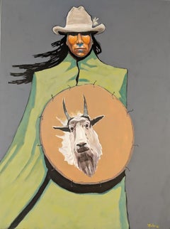 Original acrylic painting by Terry McCue GOAT'S SHEILD