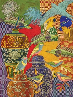 Original acrylic painting by Grant Leier JUST OVER THERE