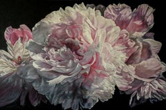 Original oil painting by Robert Lemay  LARGE PEONY 
