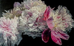 Original oil painting by Robert Lemay JAPANESE PEONY