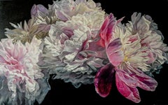 Original oil painting by Robert Lemay  JAPANESE PEONY