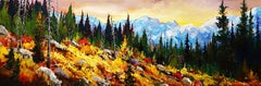 Original oil on canvas painting by Neil Patterson, OPAM,  HIGH COUNTRY SLOPE