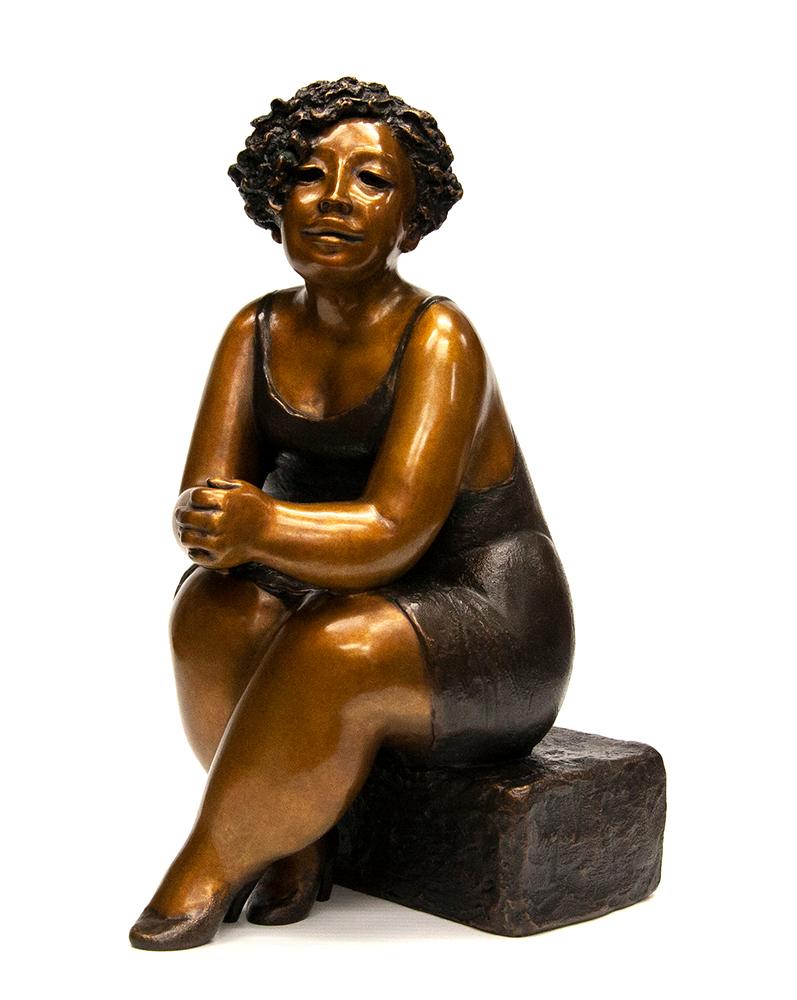 Rose-Aimée Bélanger Figurative Sculpture - Limited Edition bronze by Rose-Aimee Belanger titled WITH ALL MY HEART 