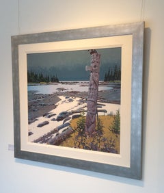 Original acrylic painting by Robert Genn THE GHOST ABOVE THE MIDDEN