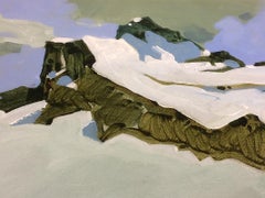 Original acrylic painting by Robert Genn FROM THE MT ASSINIBOINE TRAIL