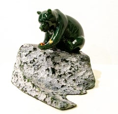 Original multi-gem sculpture by Lyle Sopel  GOLDEN FIND