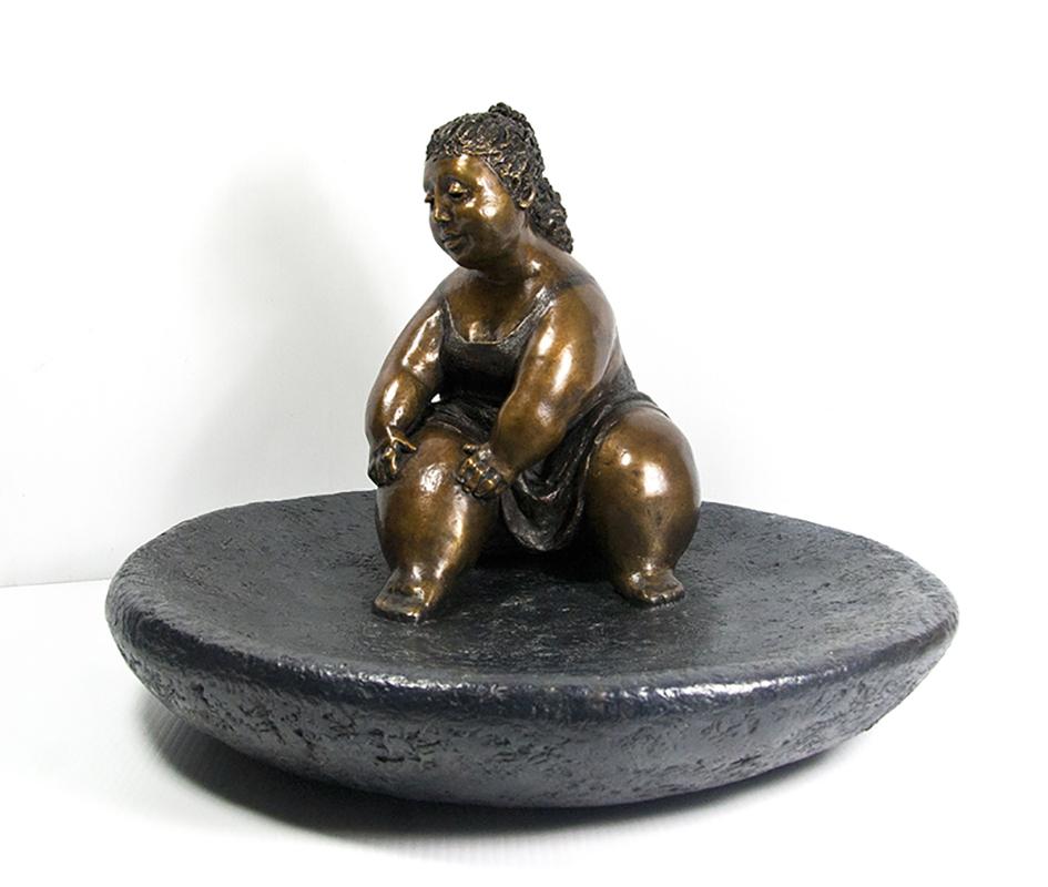 The essence of Rose-Aimée and her charming bronze sculptures is about being in the present moment. Her creative process is a celebration of life and her work radiates romantic joy. Rose-Aimée's rounded figures represent her uncanny ability to create