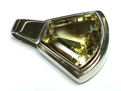 Contemporary Green Beryl slider pendant by Susan Kun (chain NOT included)