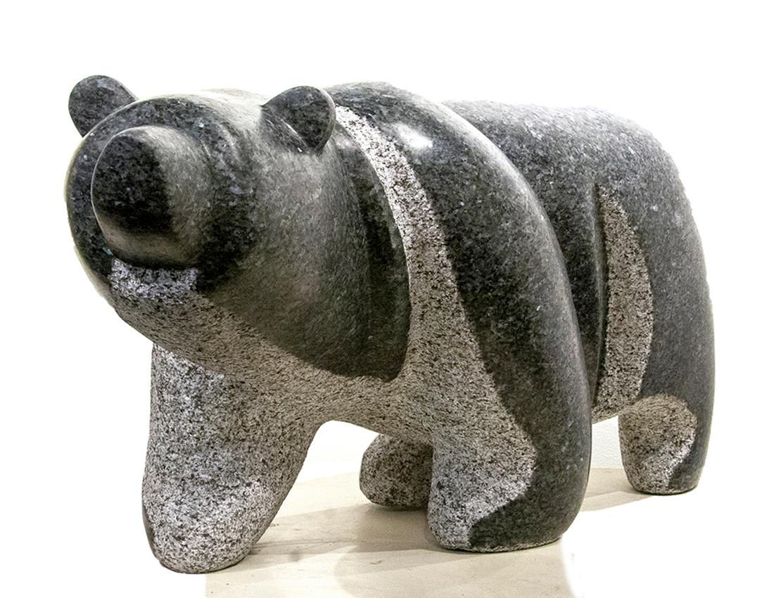 Original granite sculpture by Stewart Steinhauer  BLUE GRIZZLY SERIES For Sale 1