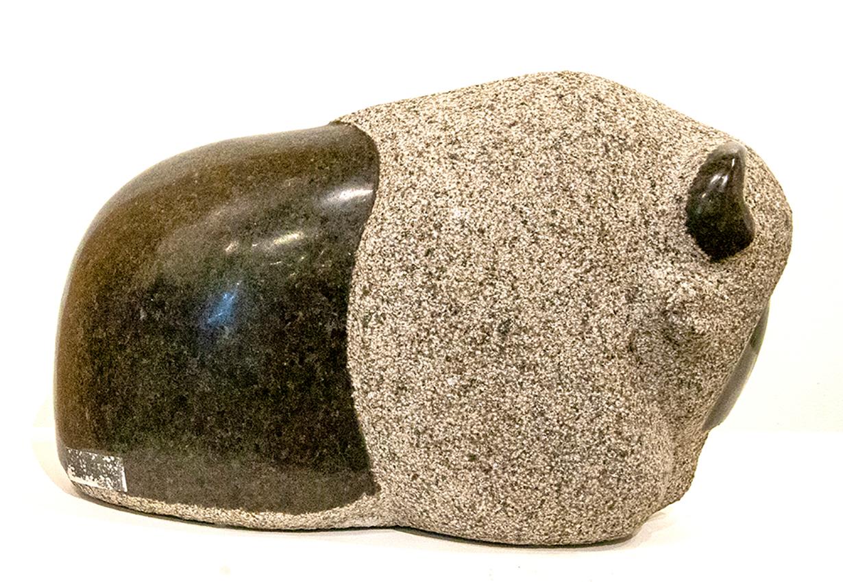 Original granite sculpture by Stewart Steinhauer  RESTING BULL BISON SERIES For Sale 1