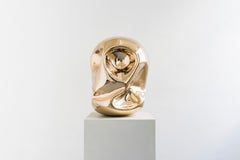 SolidLiquid, Mirror Polished Bronze Sculpture, Contemporary Art