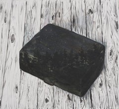 The knitted fragment, Oil and wax on canvas