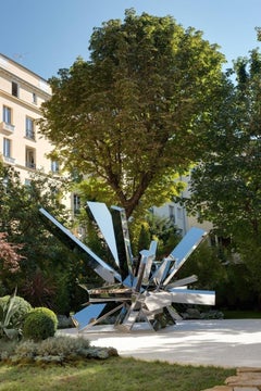 RockGrowth 400, Mirror Polished Stainless Steel, Outdoor sculpture