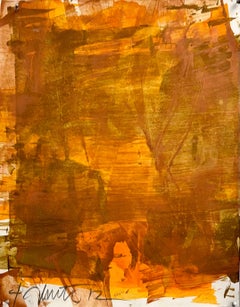 Untitled, Large, Work on Paper, Watercolor, Orange