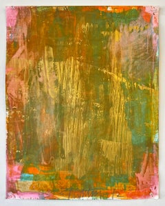 Small, Watercolor, Simmer, Sparkle, Gold, Pink, Green, Color, Paper 