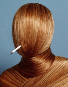 Untitled, Smoking, Hair, Photograph, Color, Smoke, Figurative, Photography