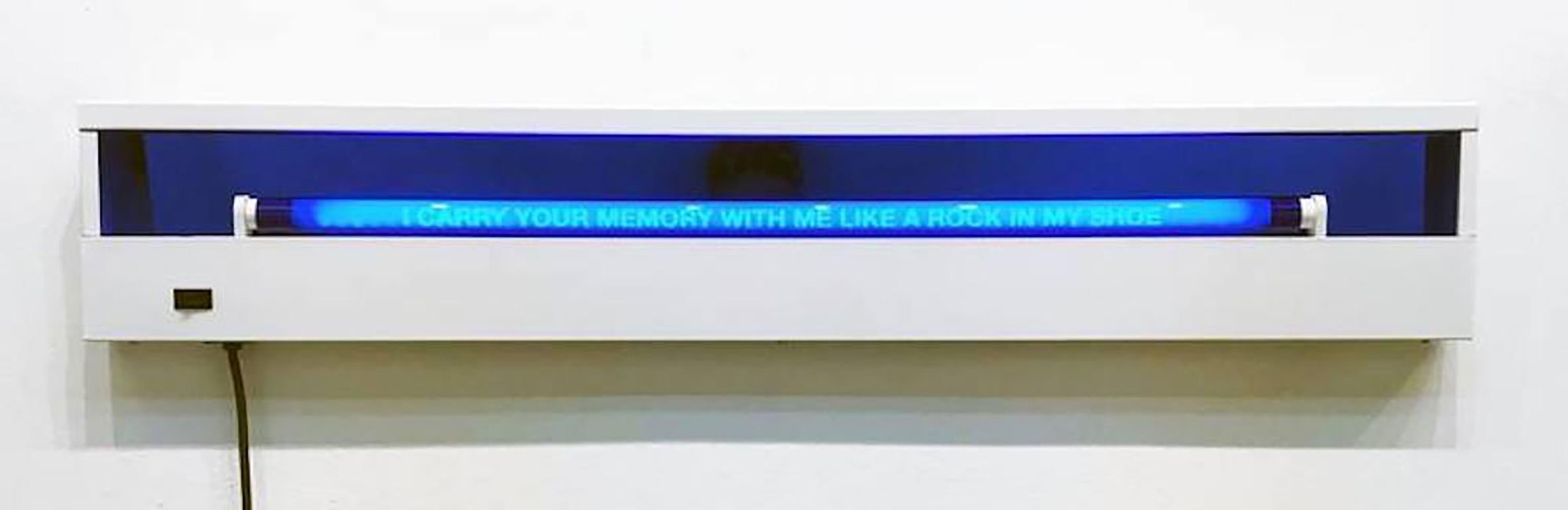 Neon, Schild, Blau, Licht, Schild, Farbe, LED, maßgefertigt, grafisch, Acryl  (Moderne), Art, von Christophe Classen 