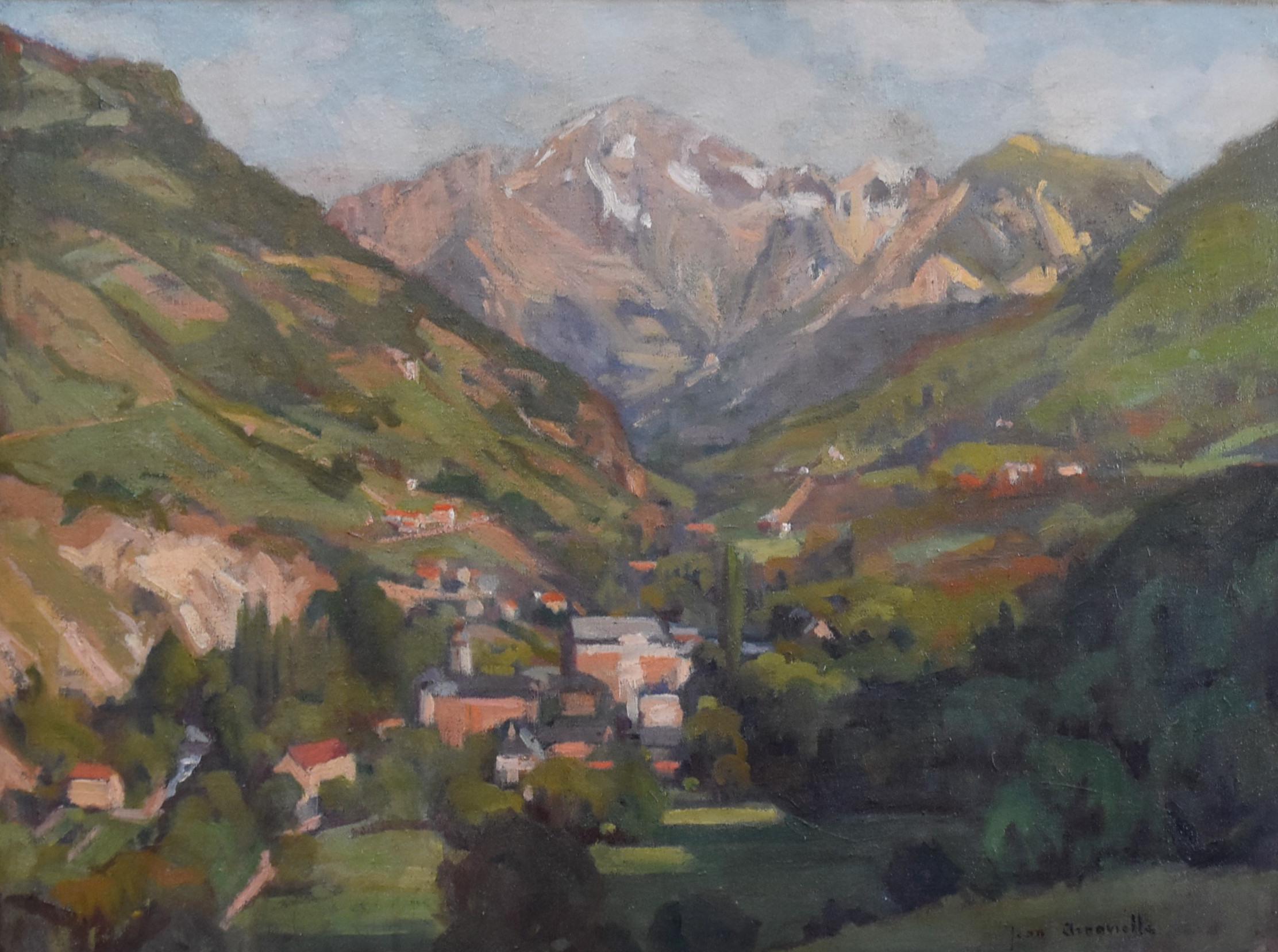 Jean Arnavielle (1881-1961) 
La Vanoise,  Un paysage de montagne 
Signé en bas à droite 
Huile sur toile, 46 x 61 cm 
dans son cadre original 63 x 78 cm

Jean Arnavielle était un peintre français, né en 1881. 
Il est surtout connu pour ses paysages