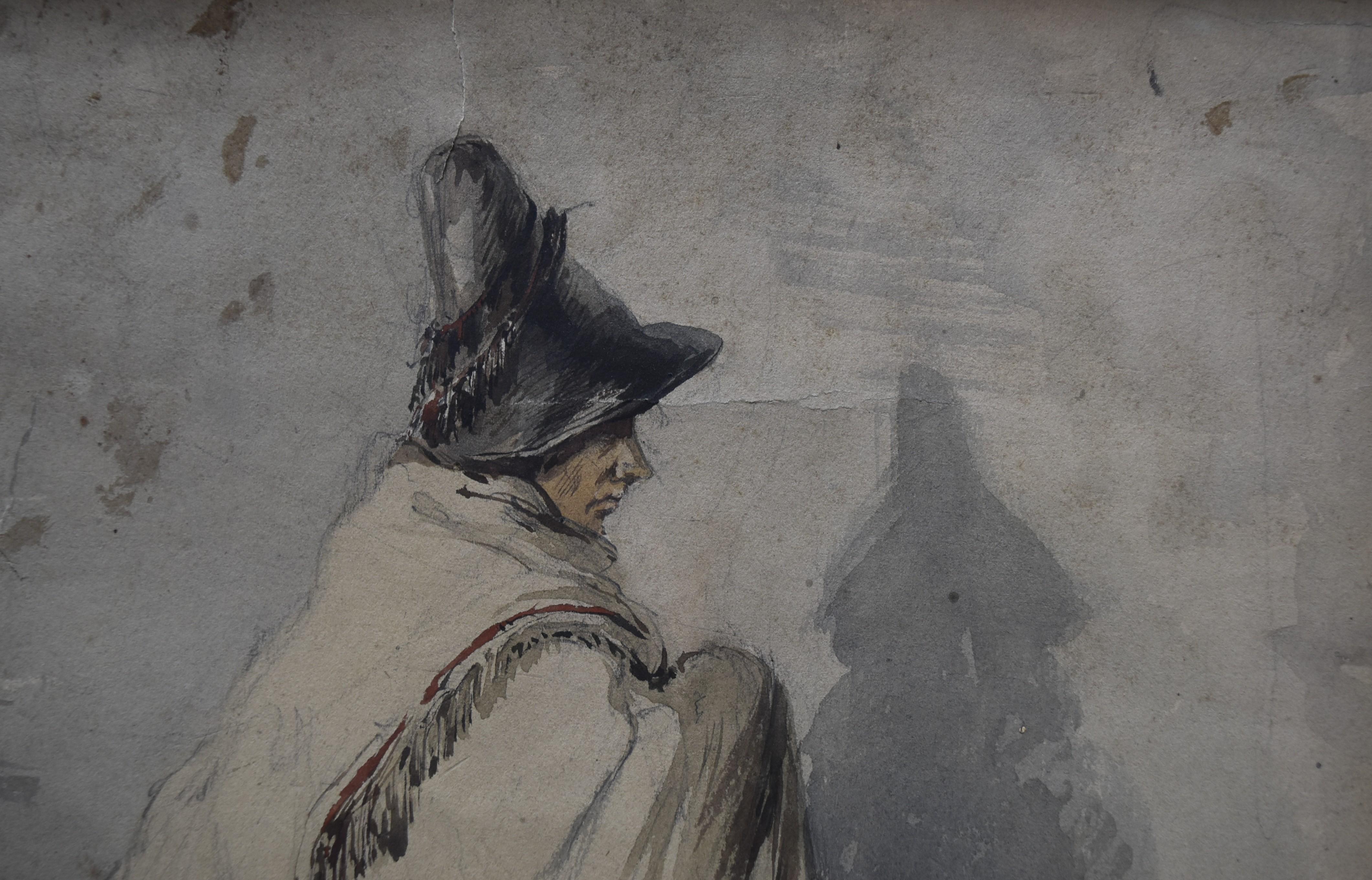 Paul Gavarni (1804-1866)
A Vagabond Traveler
Watercolor on paper
32.5 x 23 cm
annotated on the back 