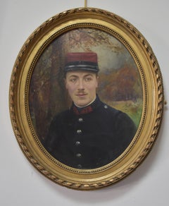Léonie Michaud, Portrait of a soldier, 1915 oil on canvas