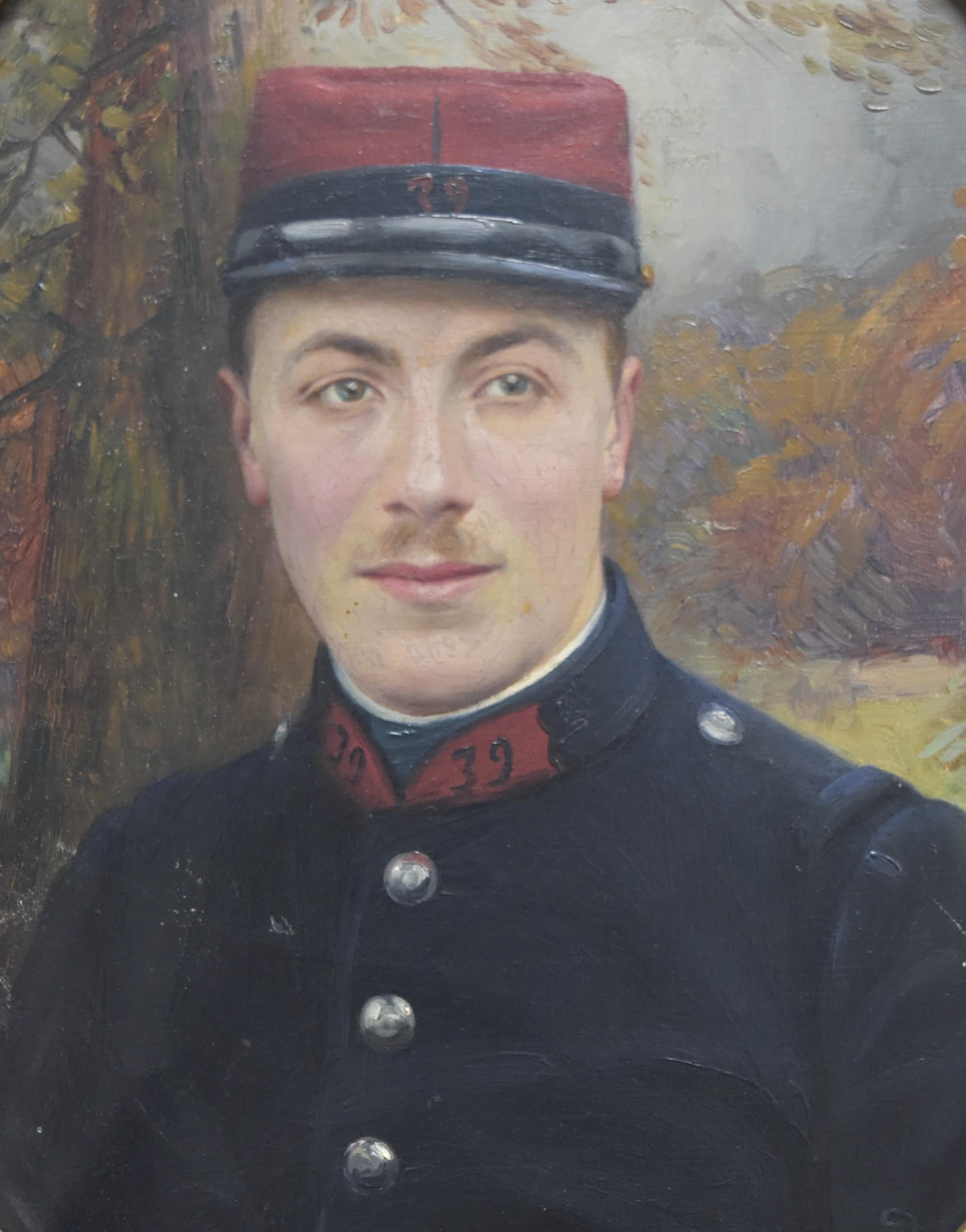 Léonie Michaud, Portrait of a soldier, 1915 oil on canvas 2