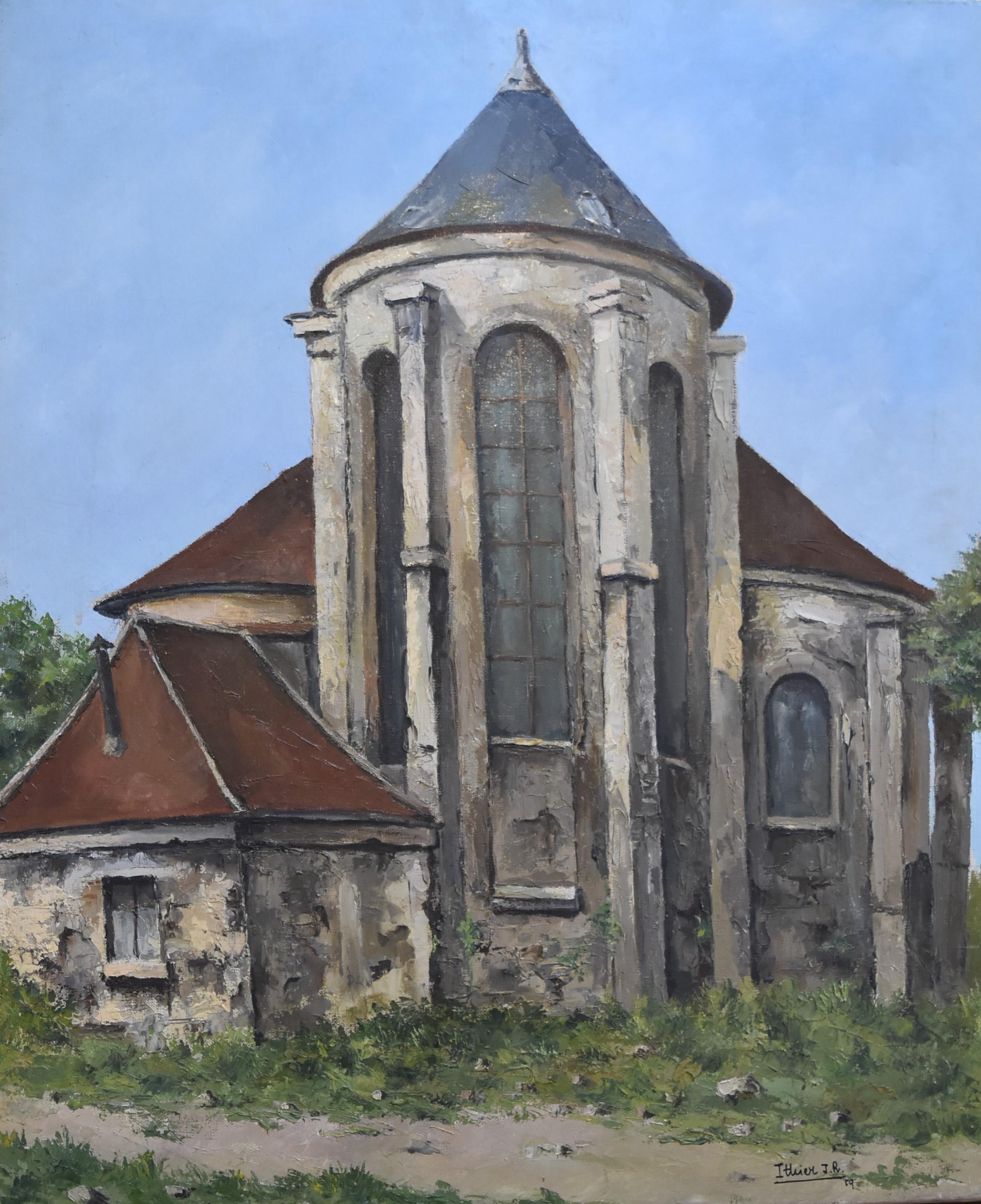 JEAN ROBERT ITHIER  Landscape Painting - Jean Robert Ithier (1904-1977) A church, 1959, oil on canvas